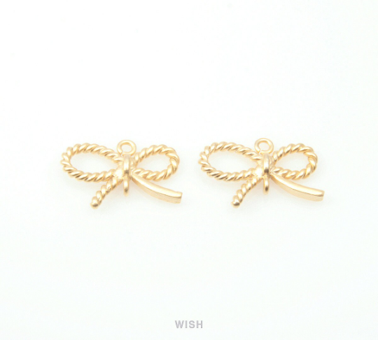 Ribbon Connectors in Matte Gold, Ribbon Charms / MMG-140-C