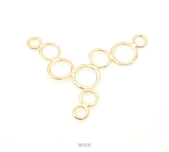 Bubble Pendants in Matte Gold, Multi Bubble Charms / MMG-170-P