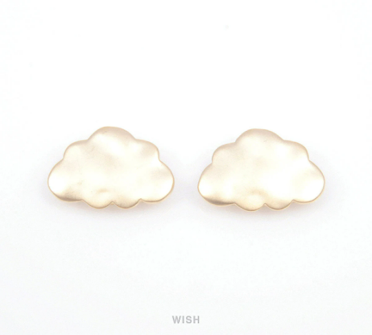 Cloud Pendants in Matte Gold, Cloud Charms / MMG-092-P Inactive