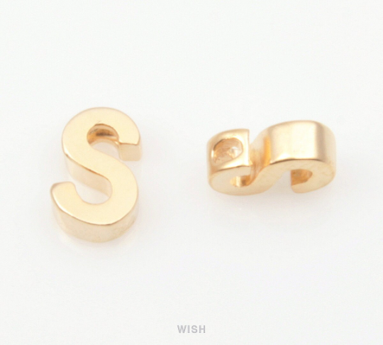 Upper Case Letter "S" in Matte Gold, Capital Letter "S" / MMG-001-B (S)