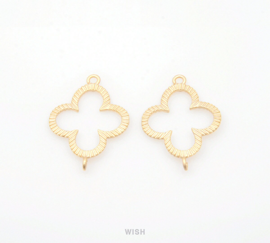 Clover Connectors in Matte Gold, Clover Charms / MMG-121-C