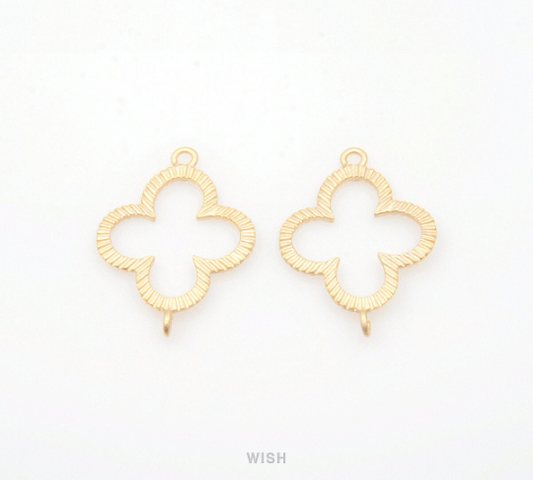 Clover Connectors in Matte Gold, Clover Charms / MMG-121-C