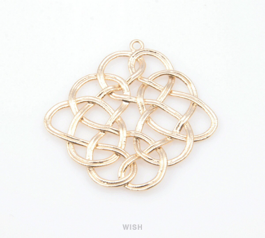 Celtic Line Pendants in Matte Gold, Celtic Charm / MMG-153-P