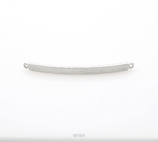 Curved Bar Pendant in Matte Gold, Curved Bar Charm / MMG-263-P