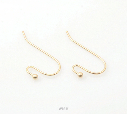 10pcs Ball Hook Earrings in Matte Gold, Ball Hook Earrings / FMG-007-E