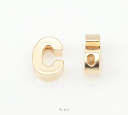 Upper Case Letter "C" in Matte Gold, Capital Letter "C" / MMG-001-B (C)