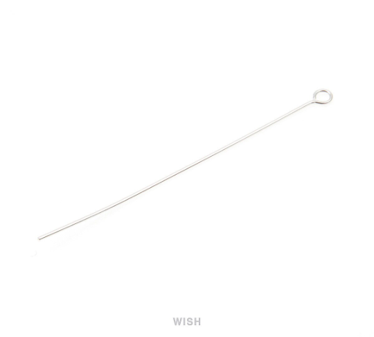 22 Gauge Eye Pin in Rhodium, Eye Pin Findings / FRH-005-P