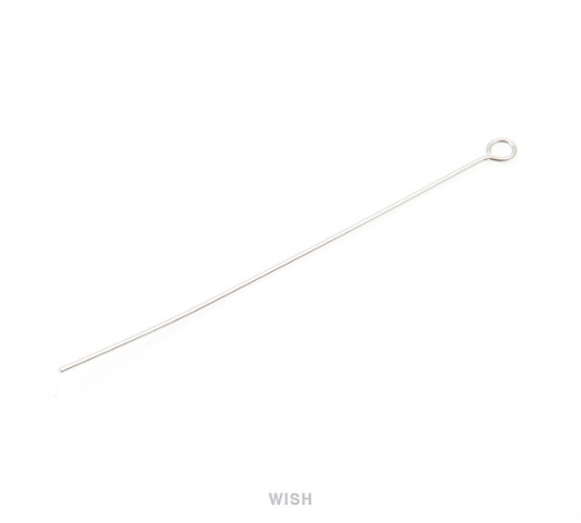 22 Gauge Eye Pin in Rhodium, Eye Pin Findings / FRH-005-P