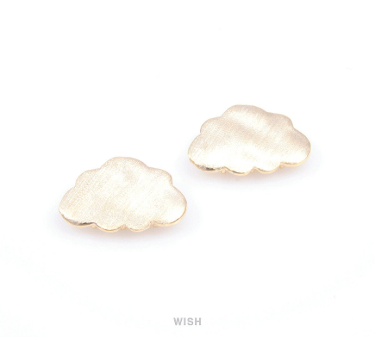 Cloud Pendants in Brush Gold, Cloud Charms / MBG-092-P