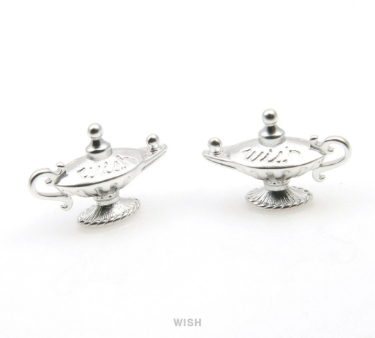 Aladdin Oil Lamp Pendants in Matte Rhodium, Genie Aladdin Oil lamp Jafar Light /MMRH-335-P