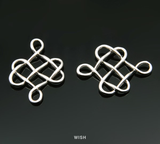 Six Angles Wire Pendants in Matte Rhodium, Hexagonal Wire Charm / MMRH-079-P