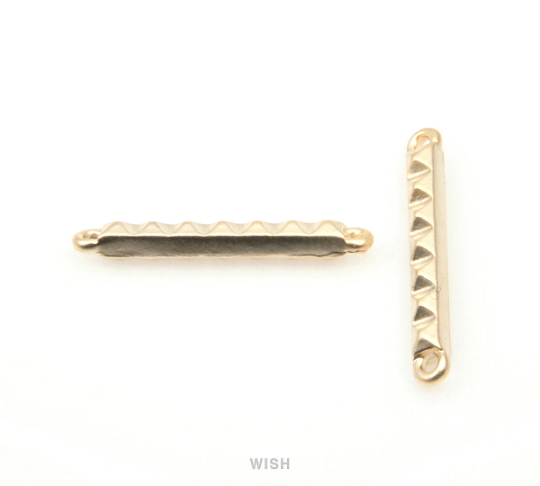 Stud Bar Pendant in Matte Gold, Bar Necklace Charm / MMG-218-P