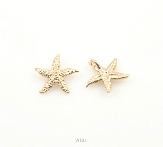 Starfish Pendant in Matte Gold, Starfish Charm / MMG-199-P