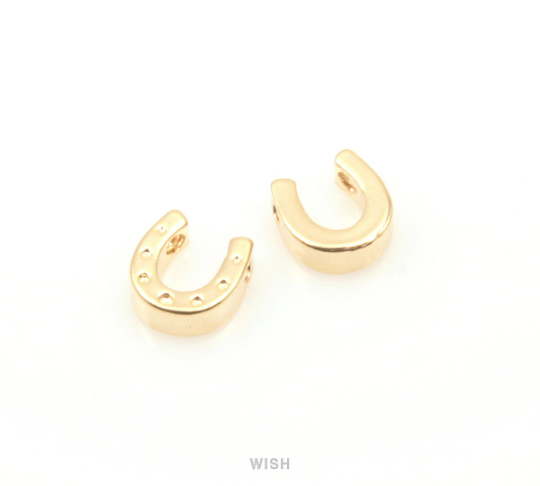 Horse Shoe Pendant in Matte Gold, Horse Shoe Charm / MMG-227-P