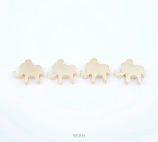 Elephant Beads Pendants in Matte Gold, Elephant Beads /MMG-093-B