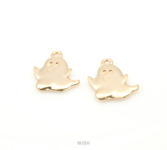 Ghost Pendant in Matte Gold, Ghost Charm / MMG-224-P