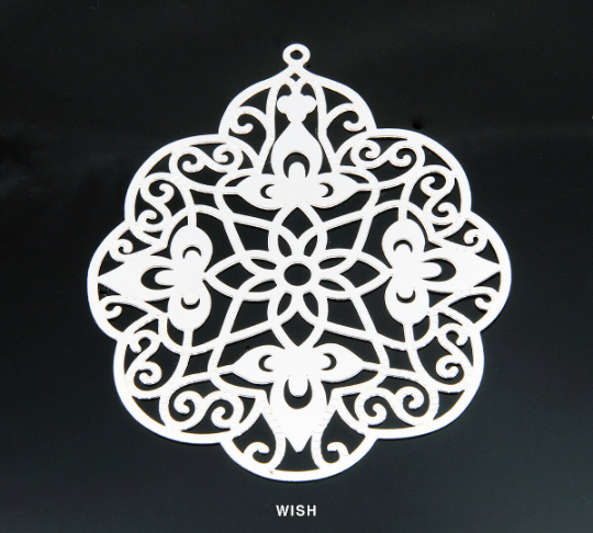 Gothic Theme Pendants in Matte Rhodium, Gothic Charm / MMRH-150-P