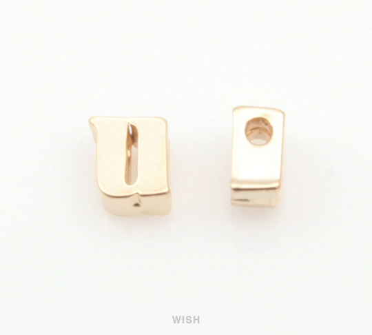 Lower Case Letter "u" in Matte Gold, Small Letter "u" / MMG-002-B (u)