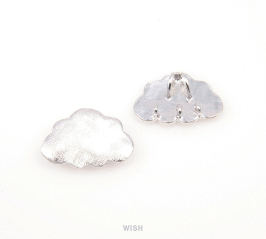 Cloud Pendants in Brush Rhodium, Cloud Charms / MBRH-092-P