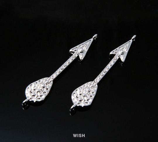 Arrows Connectors in Rhodium, Arrows Charm / MRH-147-C