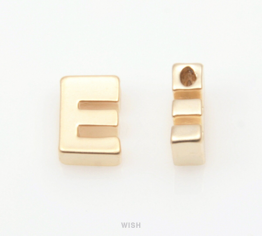 Upper Case Letter "E" in Matte Gold, Capital Letter "E" / MMG-001-B (E)