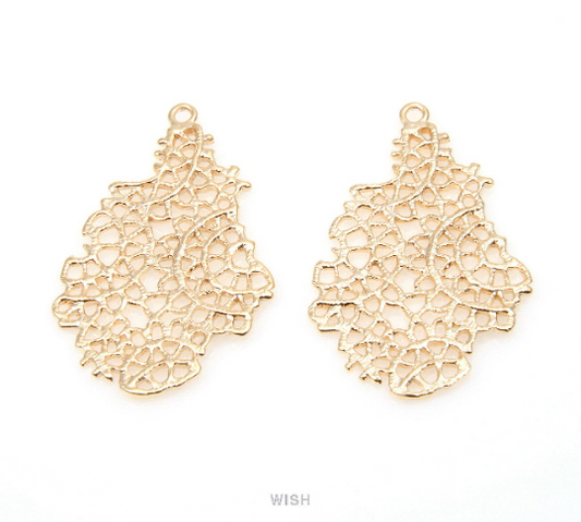 Autumn Leaf Pendant in Matte Gold, Autumn Leaf Charm / MMG-294-P