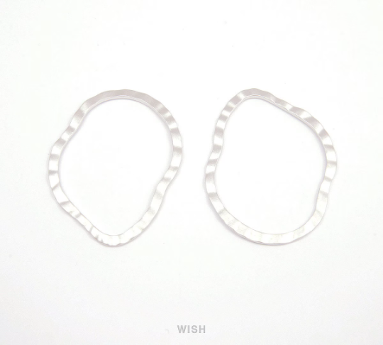 Cloud Outline Pendants in Matte Rhodium, Cloud Outline Charms / MMRH-082-P