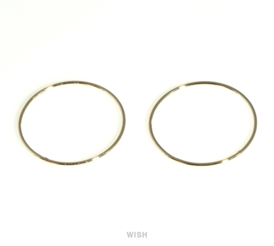 Open Circle Pendant in Gold, Open Circle Charm / MG-419-P (4pcs)