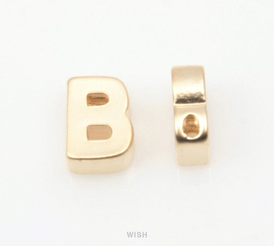 Upper Case Letter "B" in Matte Gold, Capital Letter "B" / MMG-001-B (B)