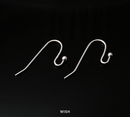 Ball Hook Earrings in Matte Rhodium, Ball Hook Earrings / FMRH-007-E (10 pcs)