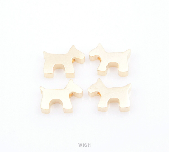 Puppy Beads Pendants in Matte Gold, Dog Beads / Matte Gold / MMG-067-B