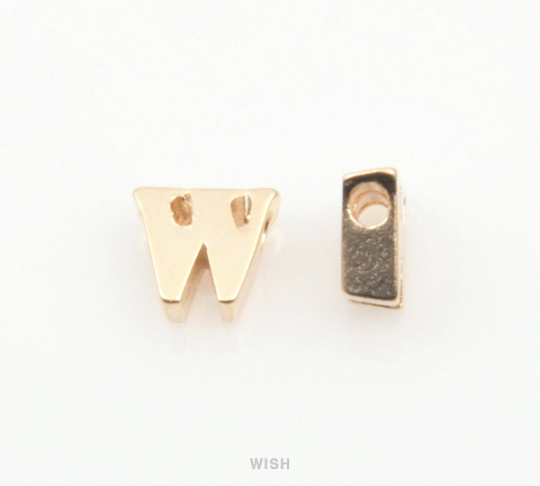 Lower Case Letter "w" in Matte Gold, Small Letter "w" / MMG-002-B (w)