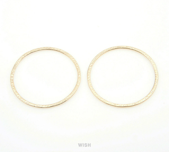 Open Circle Pendants in Matte Gold, Circle Outline Charms / MMG-193-P