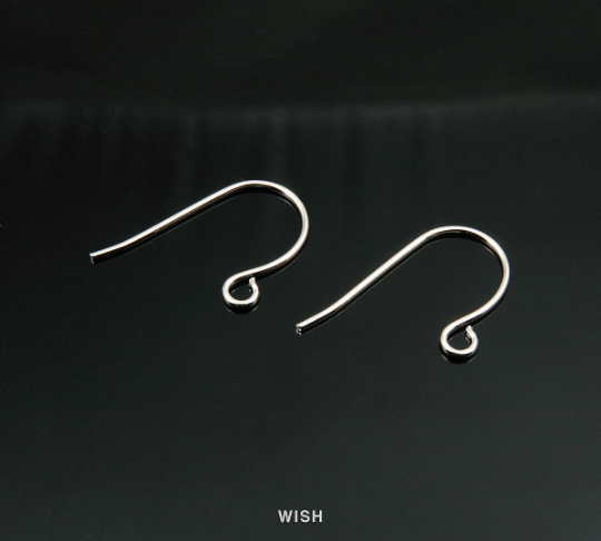 20pcs Loop Fish Hook Earrings in Rhodium, Fish Hook Earrings / FRH-008-E