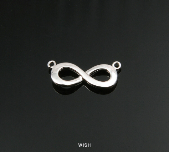 Infinity Pendant in Rhodium, Silver Infinity Necklace Charm / MRH-250-P