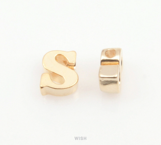 Lower Case Letter "s" in Matte Gold, Small Letter "s" / MMG-002-B (s)