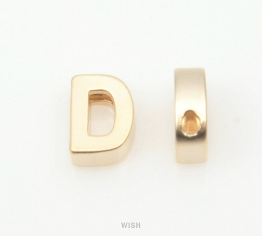 Upper Case Letter "D" in Matte Gold, Capital Letter "D" / MMG-001-B (D)