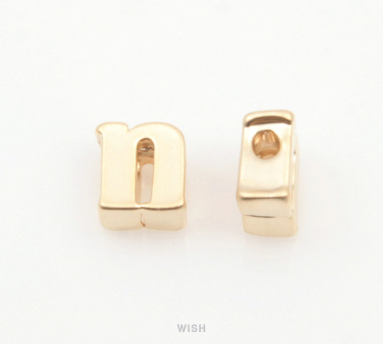 Lower Case Letter "n" in Matte Gold, Small Letter "n" / MMG-002-B (n)