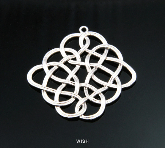 Celtic Line Pendants in Matte Rhodium, Celtic Charm / MMRH-153-P