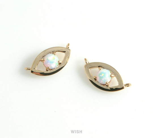 Opal Evil Eye Pendants in Gold, Opal Evil Eye Charm / MG-444-P
