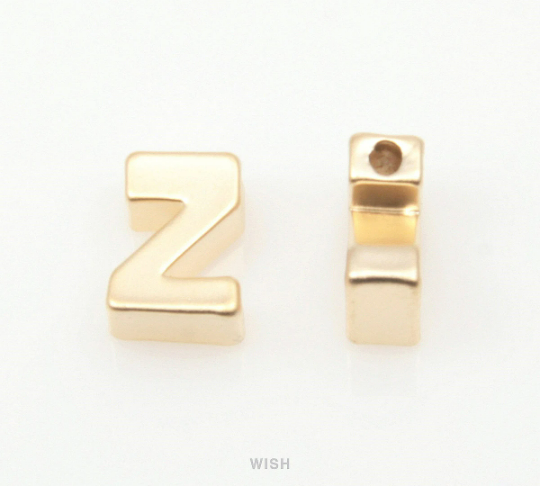 Upper Case Letter "Z" in Matte Gold, Capital Letter "Z"/ MMG-001-B (Z)