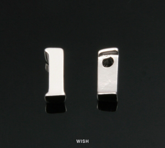 Lower Case Letter "l" in Matte Rhodium, Small Letter "l" / MMRH-002-B (l)