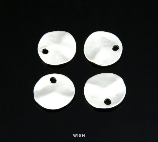 Medium Disc Pendants in Matte Rhodium, Disc Charm / MMRH-134-P (Medium) (6pcs)