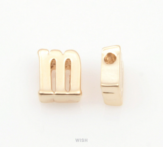 Lower Case Letter "m" in Matte Gold, Small Letter "m" / MMG-002-B (m)