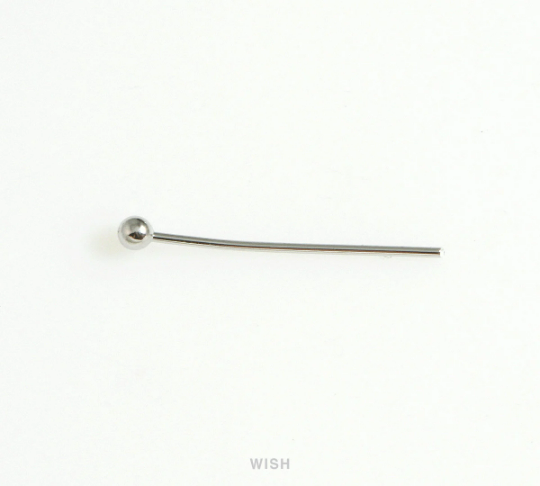 22 Gauge Ball Pin in Rhodium, Ball Pin Findings /FRH-009-P2 (about 100 pieces)