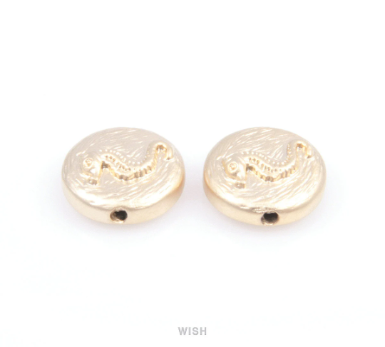 Sea Horse Beads Pendants in Matte Gold, Sea Horse Beads / MMG-064-B