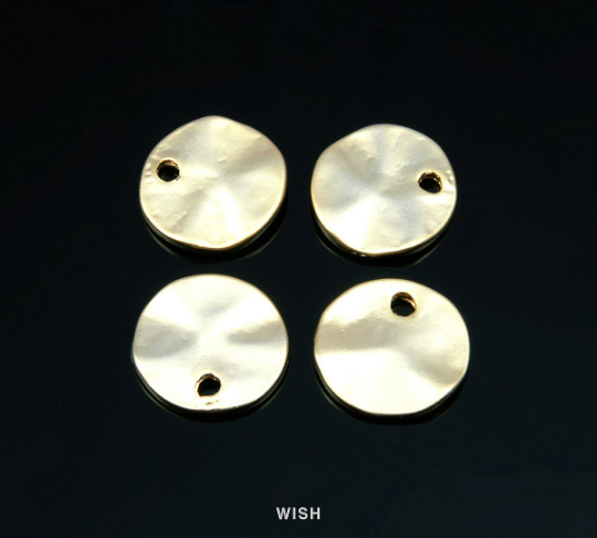 6pcs Medium Disc Pendants in Matte Gold, Disc Charm /MMG-134-P (Medium)