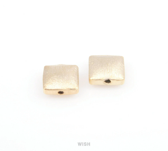 Square Beads Pendants in Matte Gold, Square Beads / MMG-062-B