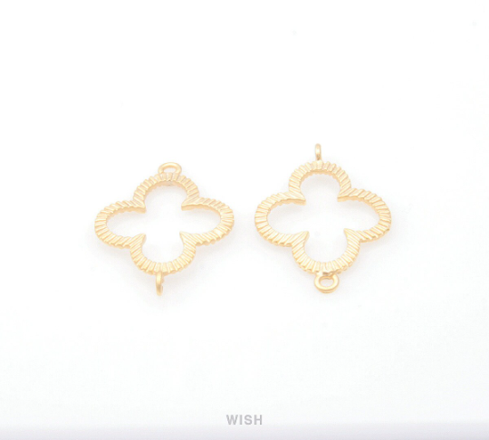 Clover Connectors in Matte Gold, Clover Charms / MMG-121-C