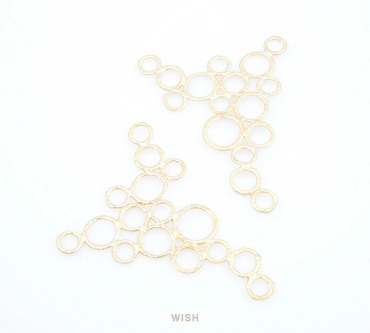 Bubble Pendants in Matte Gold, Multi Bubble Charms / MMG-051-P